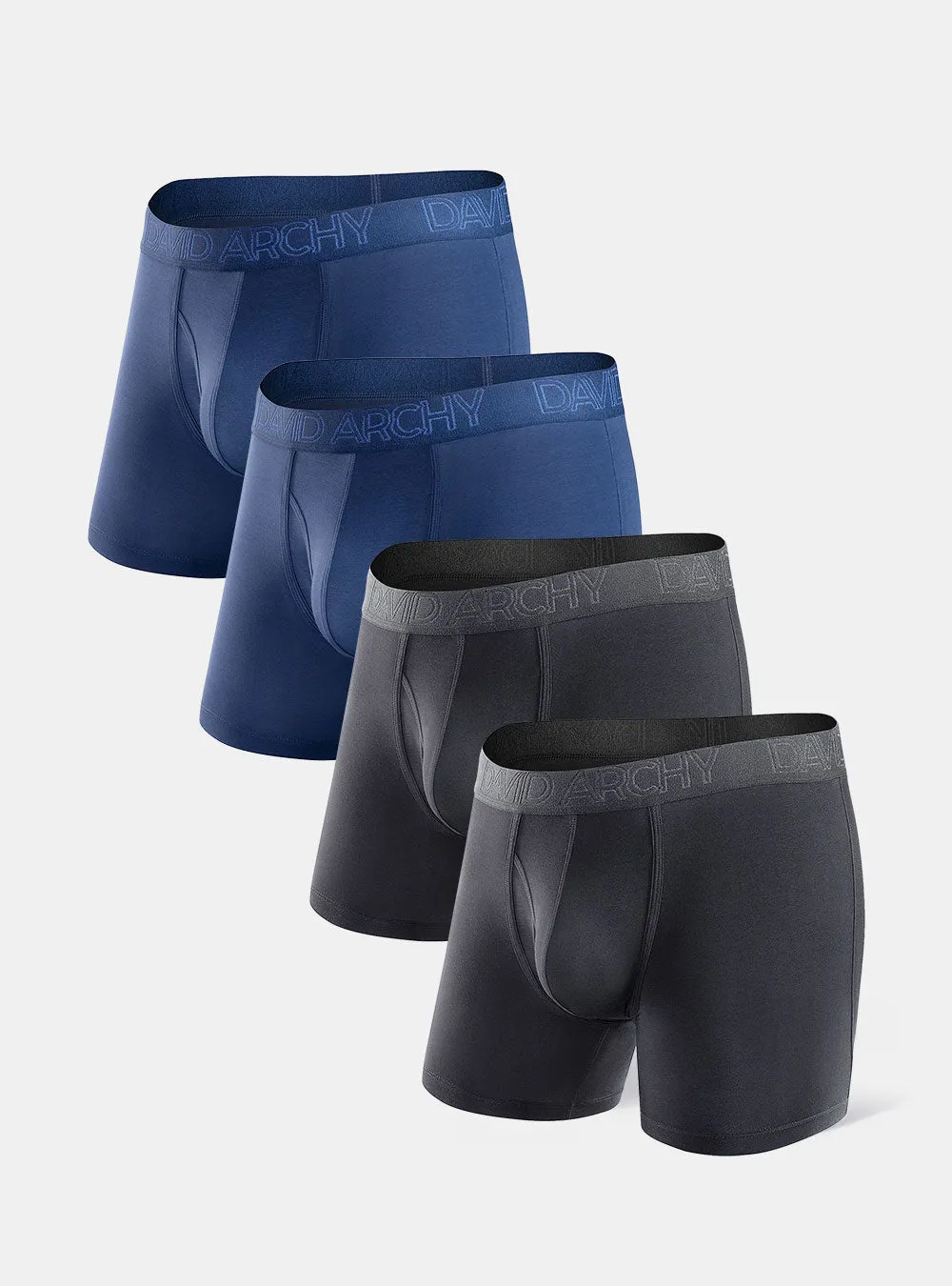 Bamboo Breathable Boxer Briefs 5.5" (4-Pack)