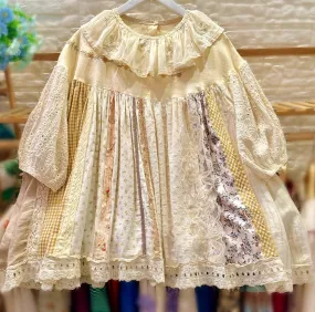 Cottagecore Embroidery Contrast colors Blouse