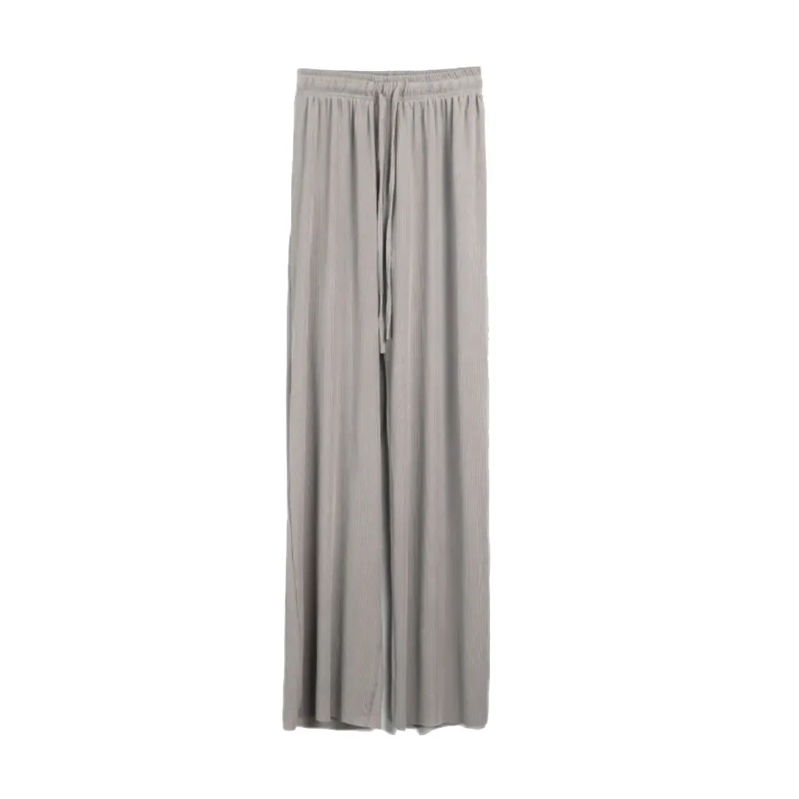 High waist loose wild straight casual pants
