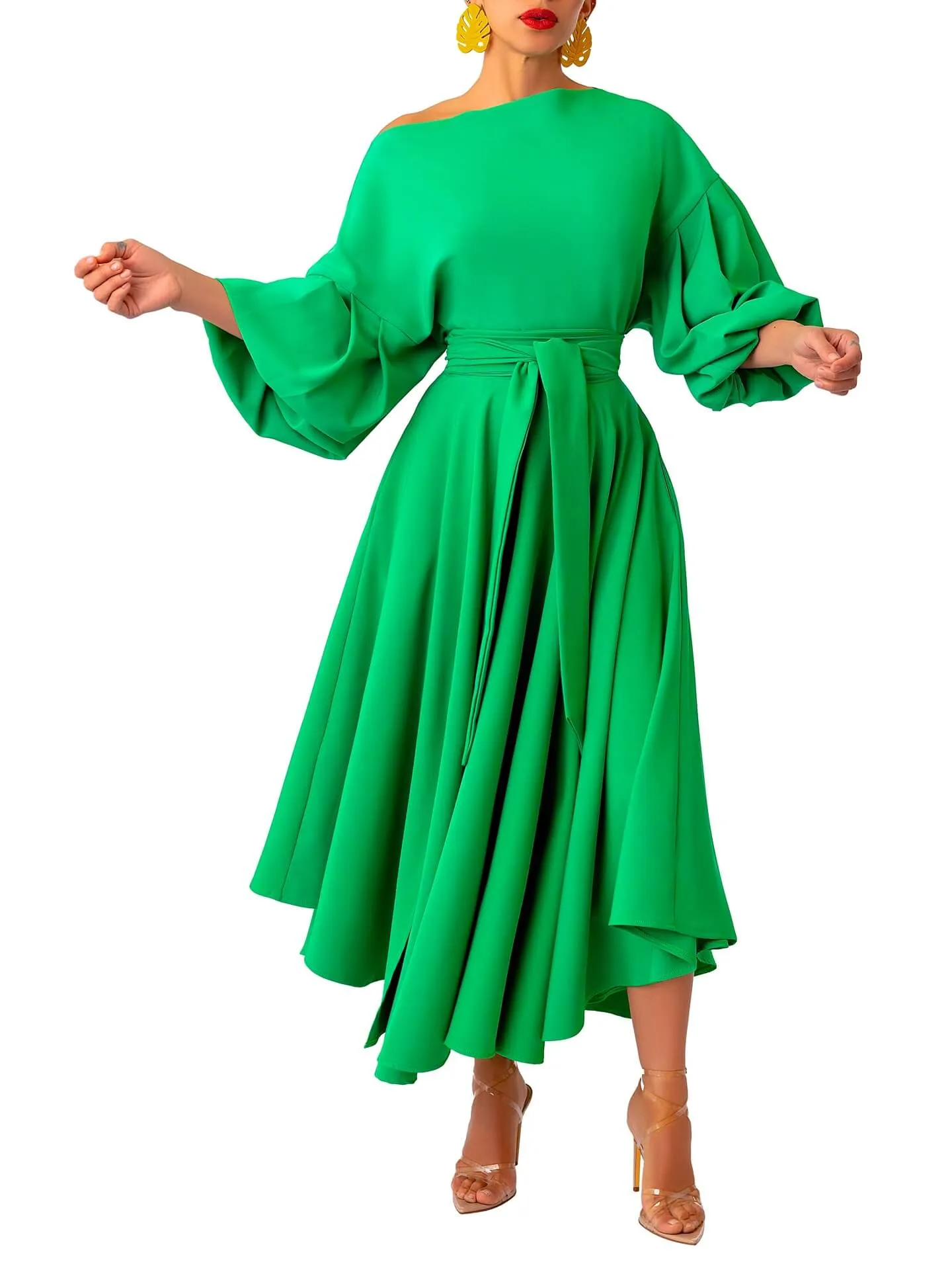 “Kóre” Jade Billow Sleeve Top