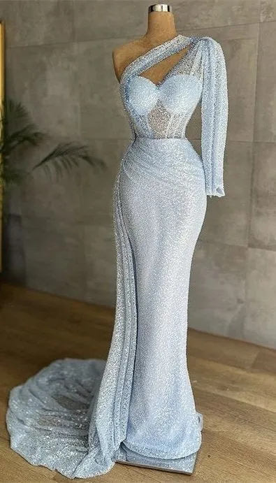 Silver Sequins Wedding Guest Dress for Curvy Women