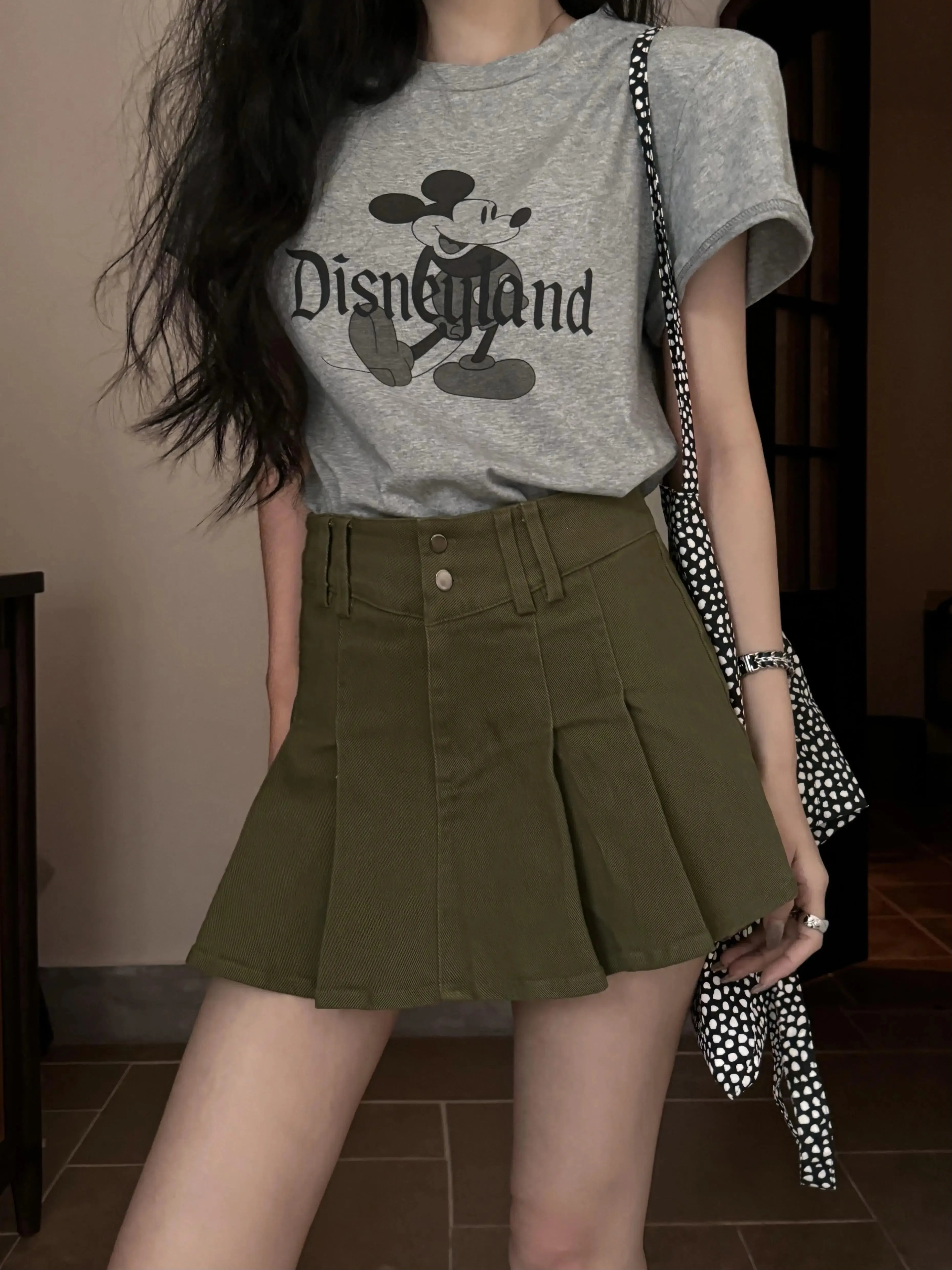 YESMYTOOL  -  2024 Spring Summer Korean Version Elegant Pleated Short Skirt Women High Waist Sexy Club Festival Party Mini Half Skirt Vintage